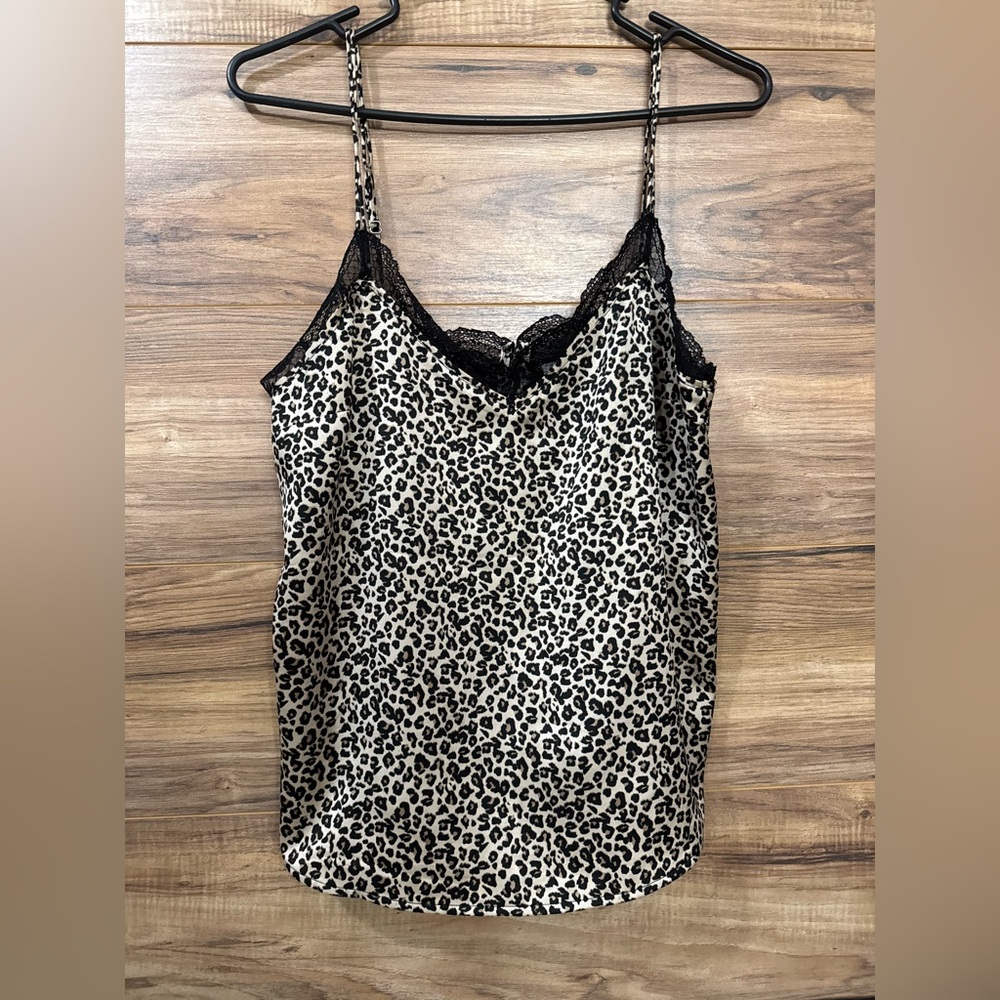 Abercrombie & Fitch Black Lace Leopard Top